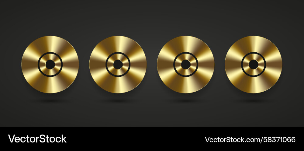 Group of four red blank button template with Vector Image