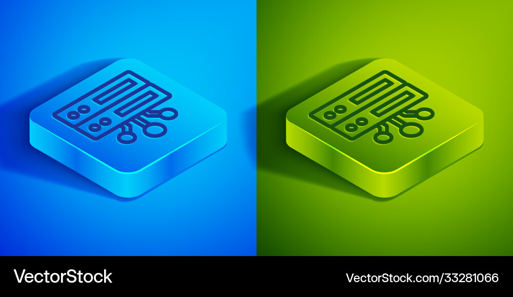 Isometric line server data web hosting icon Isometric line server data web hosting icon Vector Image