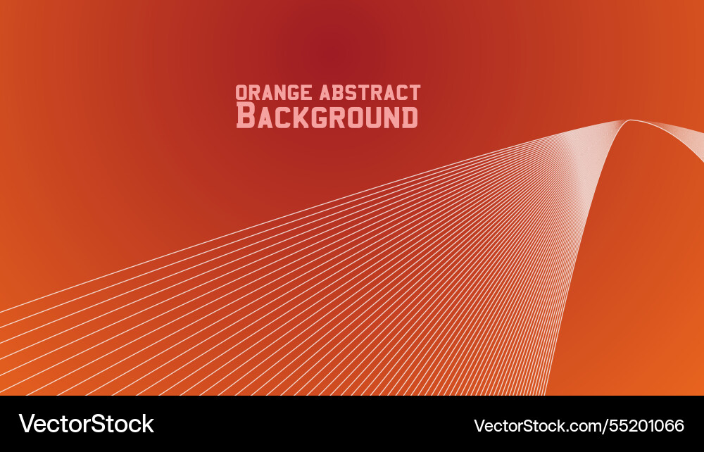 Orange abstract background with curve line Vector Image