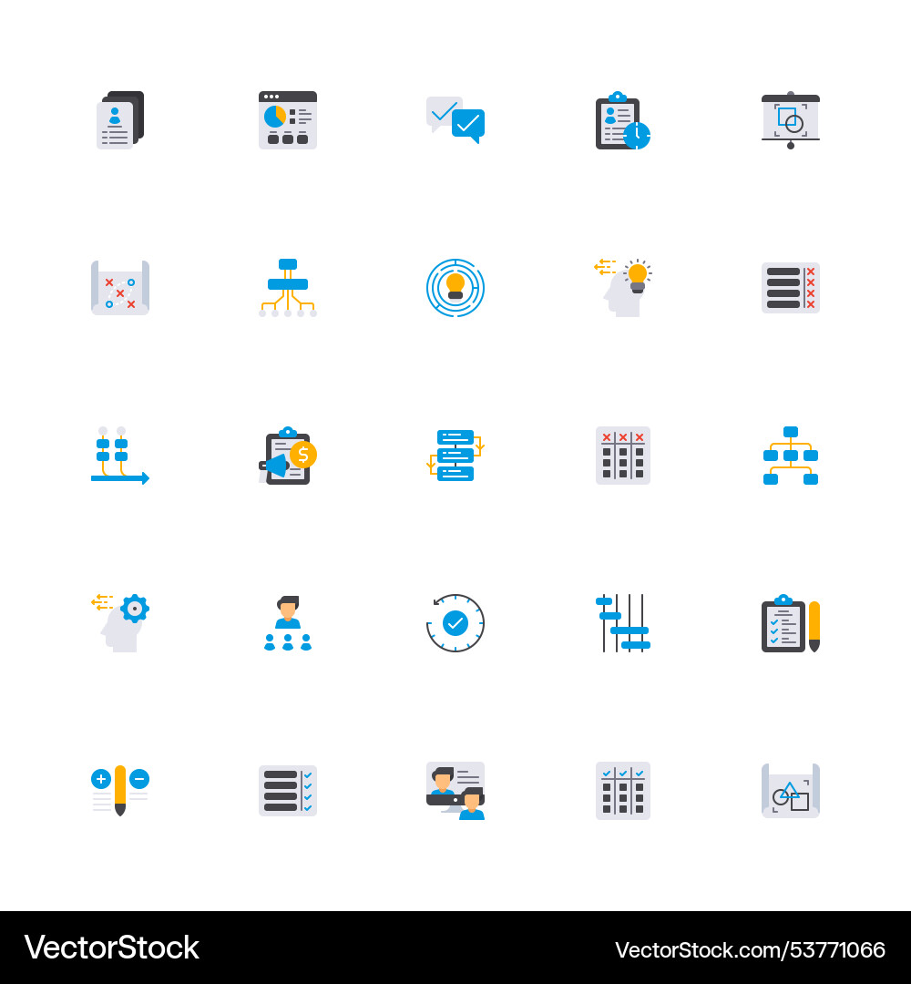 Project development icon flat color style image vector image