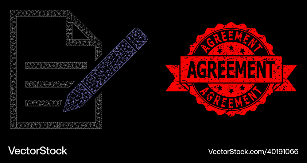 Rubber agreement stamp and web net edit text page Rubber agreement stamp and web net edit text page vector image