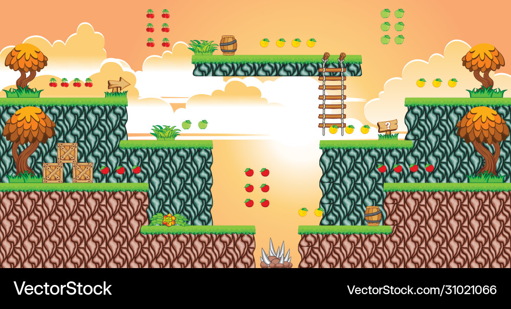 Tile set platform for game 19 Tile set platform for game 19 vector image