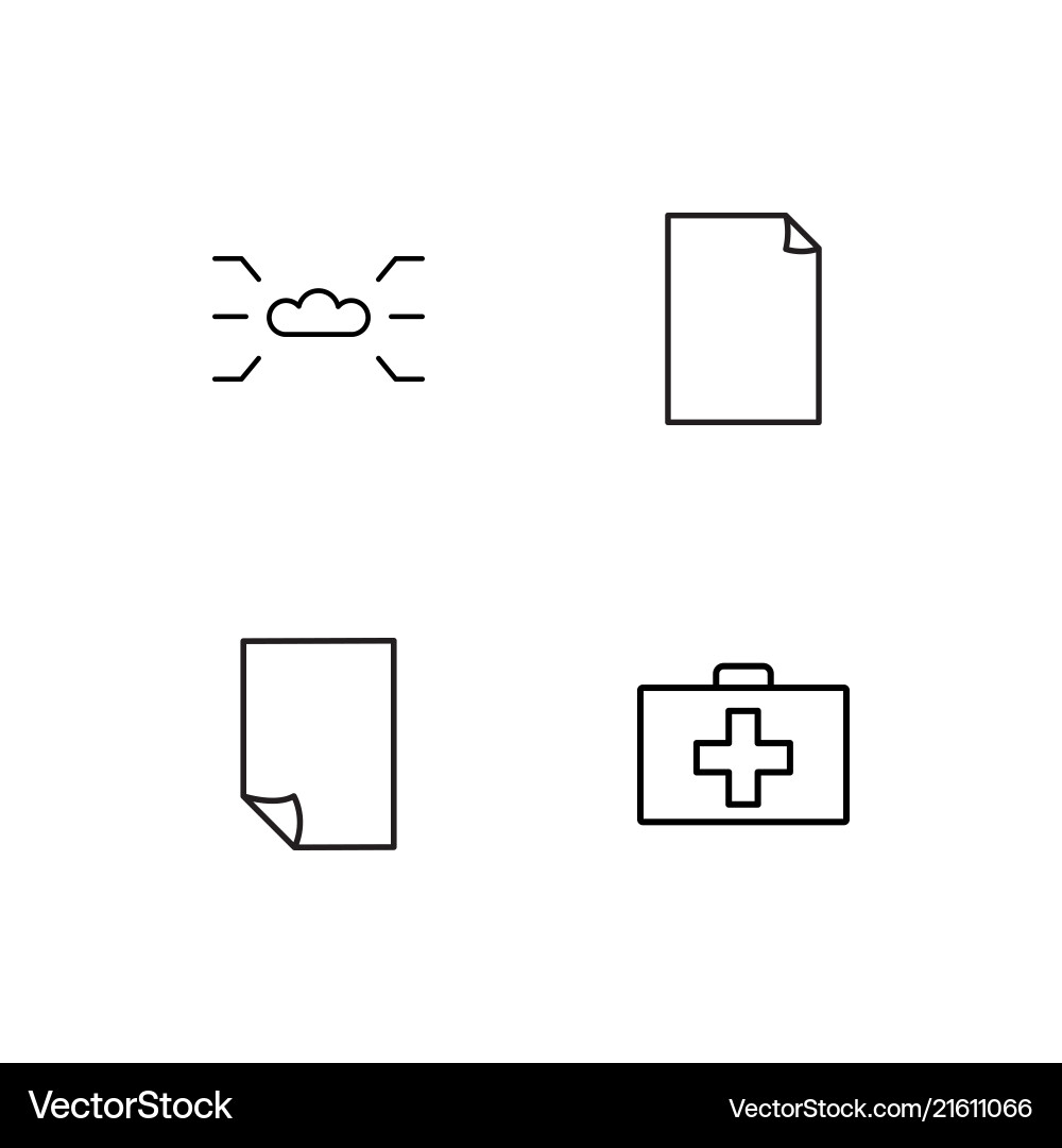 Web linear icons set simple outline Vector Image
