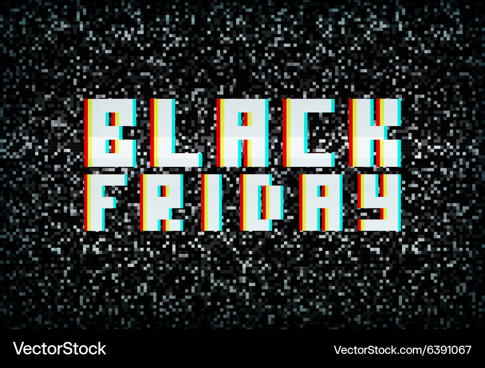3d stereo effect black friday sale banner Vector Image