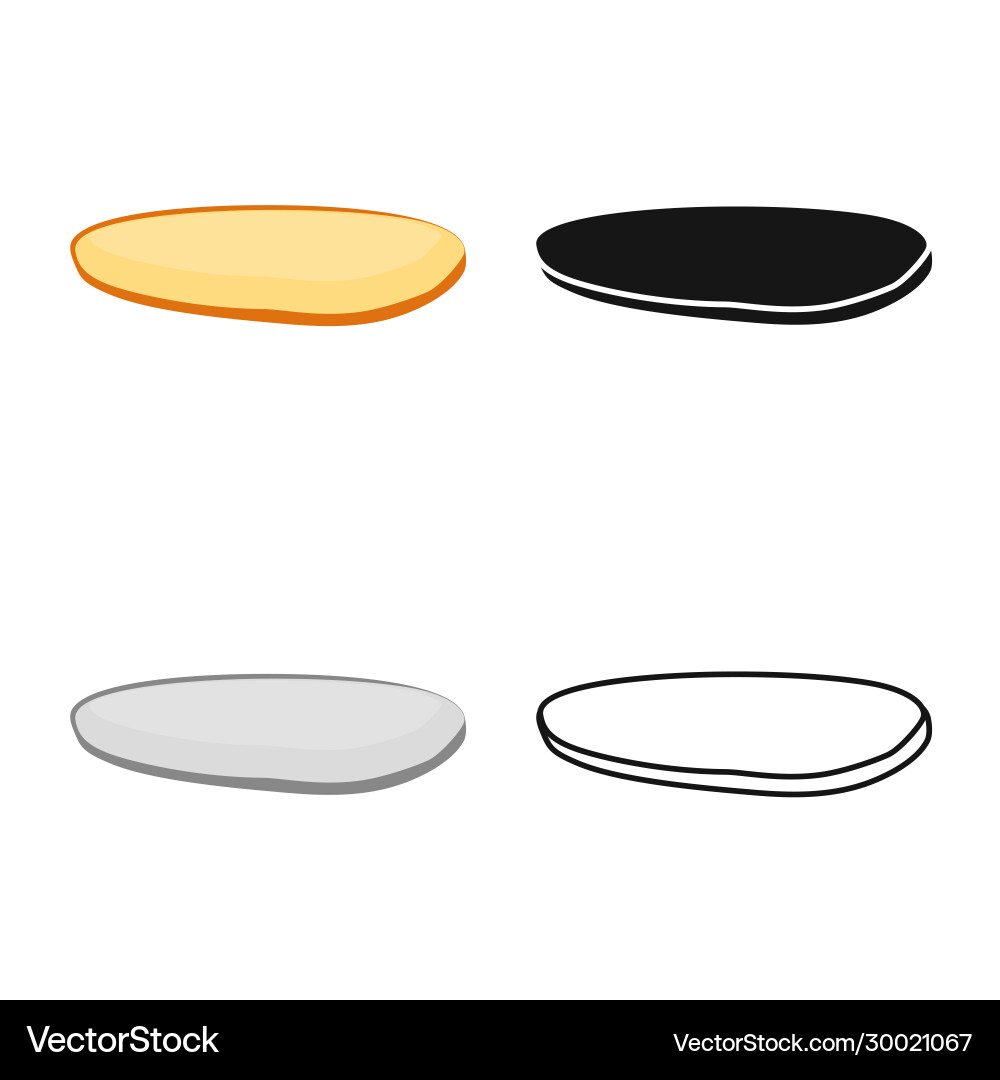 Bun and part symbol web Vector Image