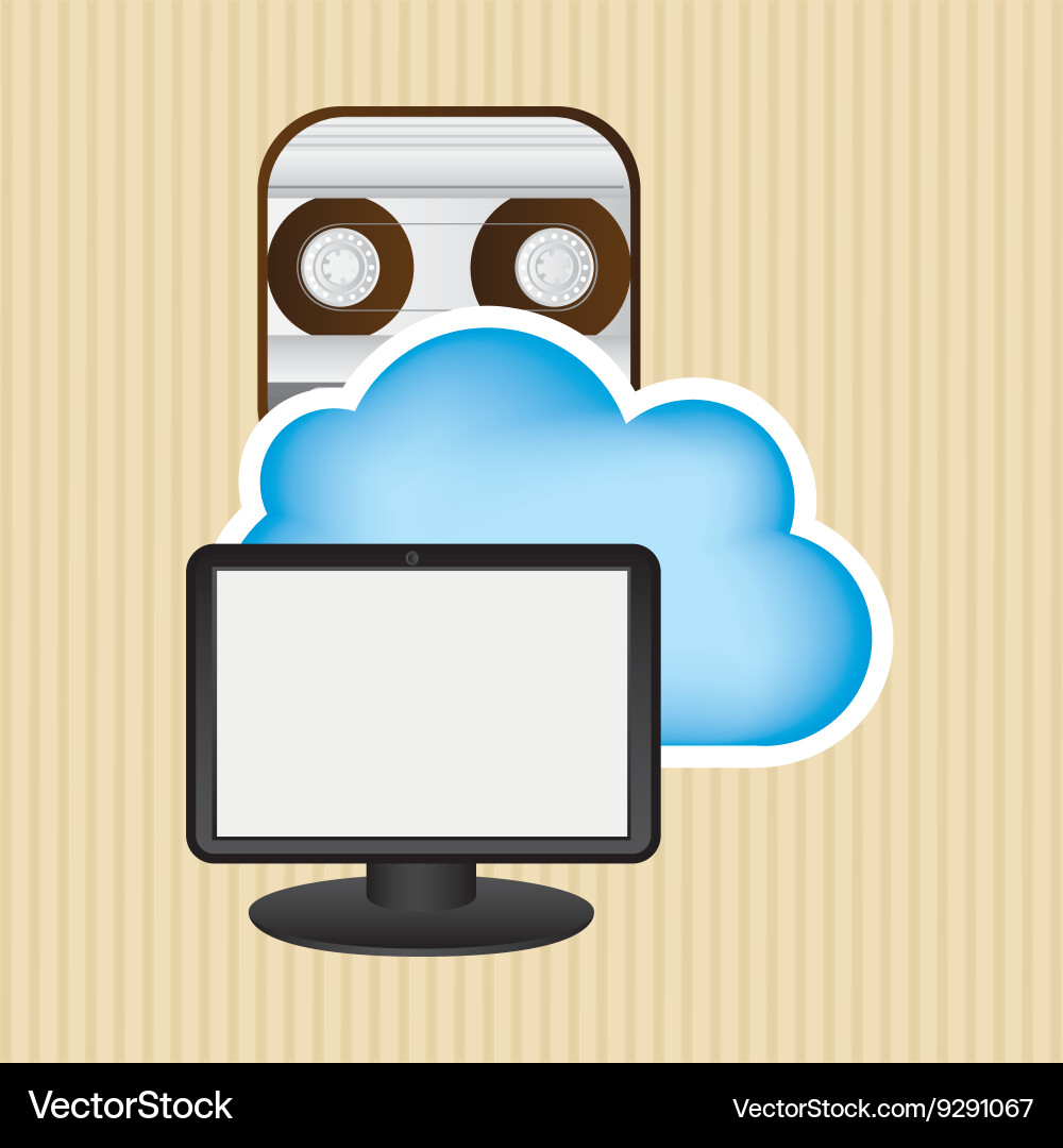 Cloud computing design Vector Image