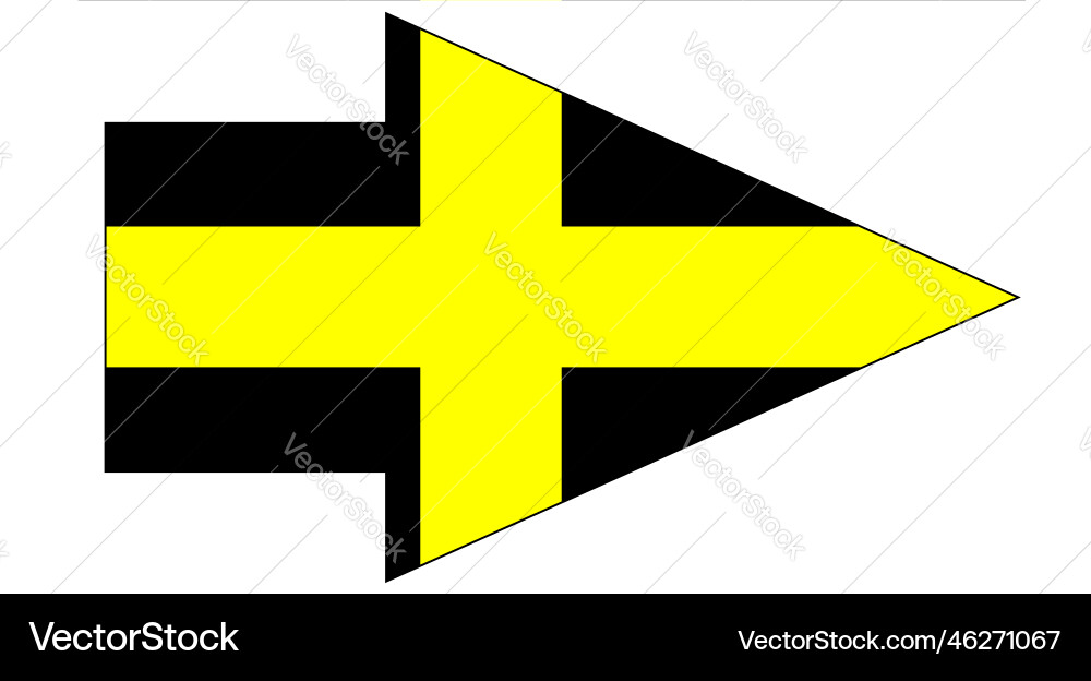 Flag of saint david as arrow pointer Vector Image