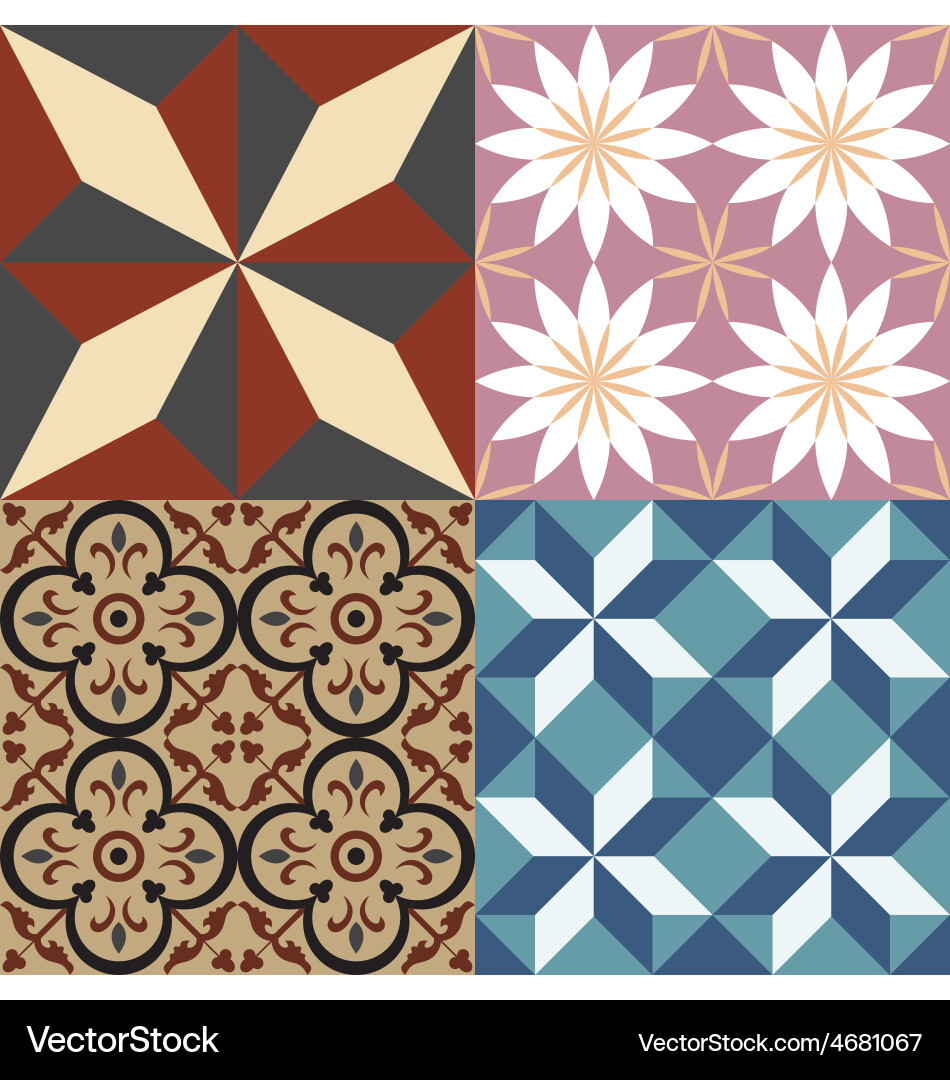 Geometric Tile Pattern Vector Image