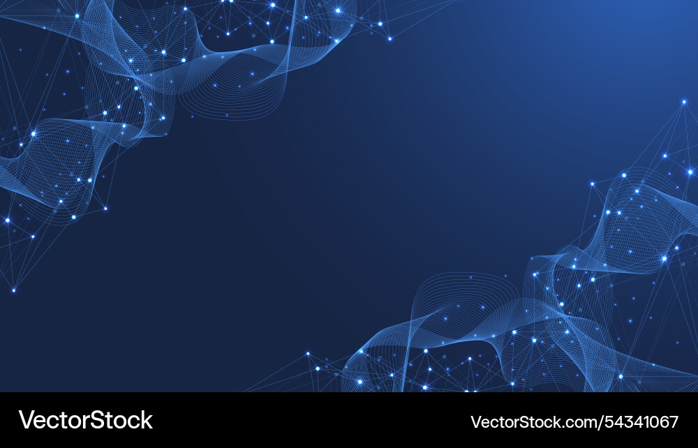 Global Network Data Flow vector image