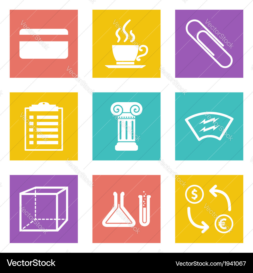 Icons for web design and mobile applications set 6 Vector Image