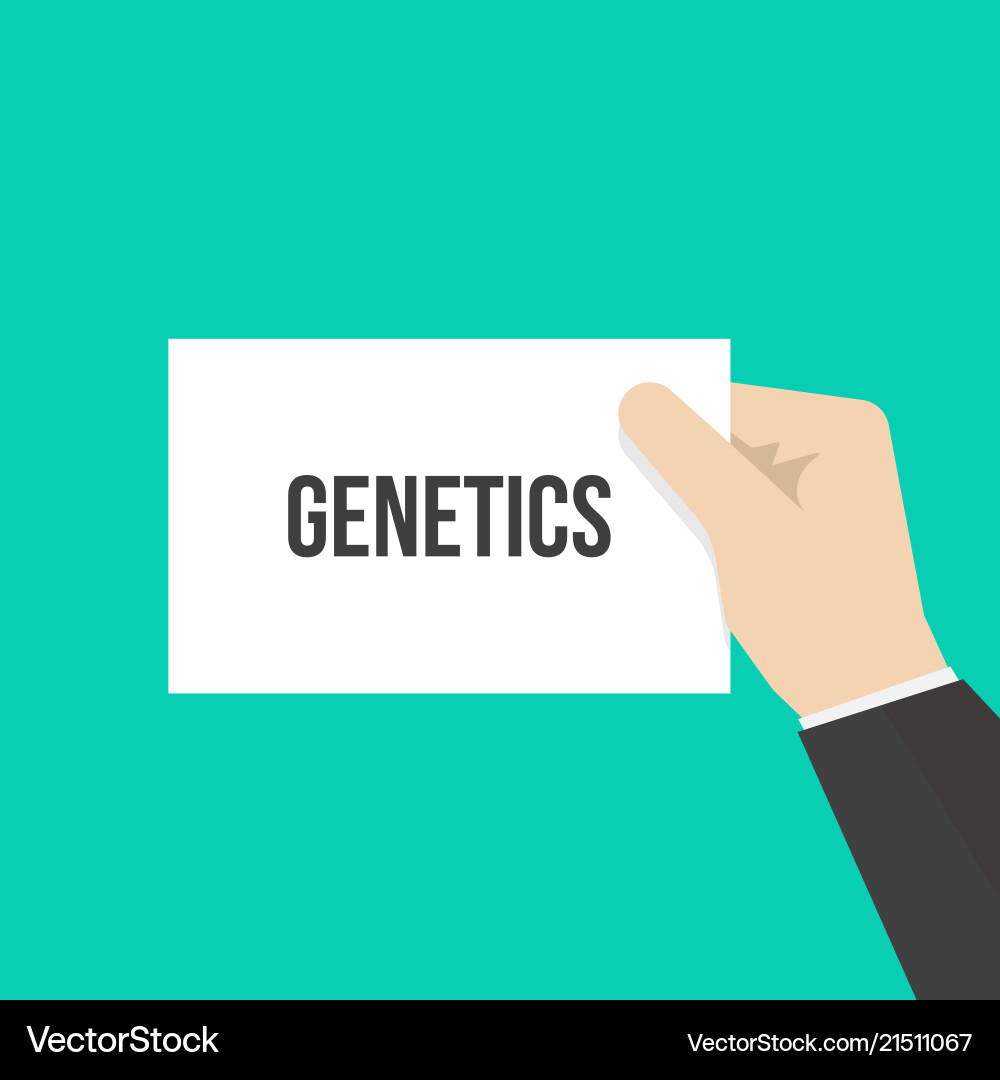 Man showing paper genetics text Vector Image