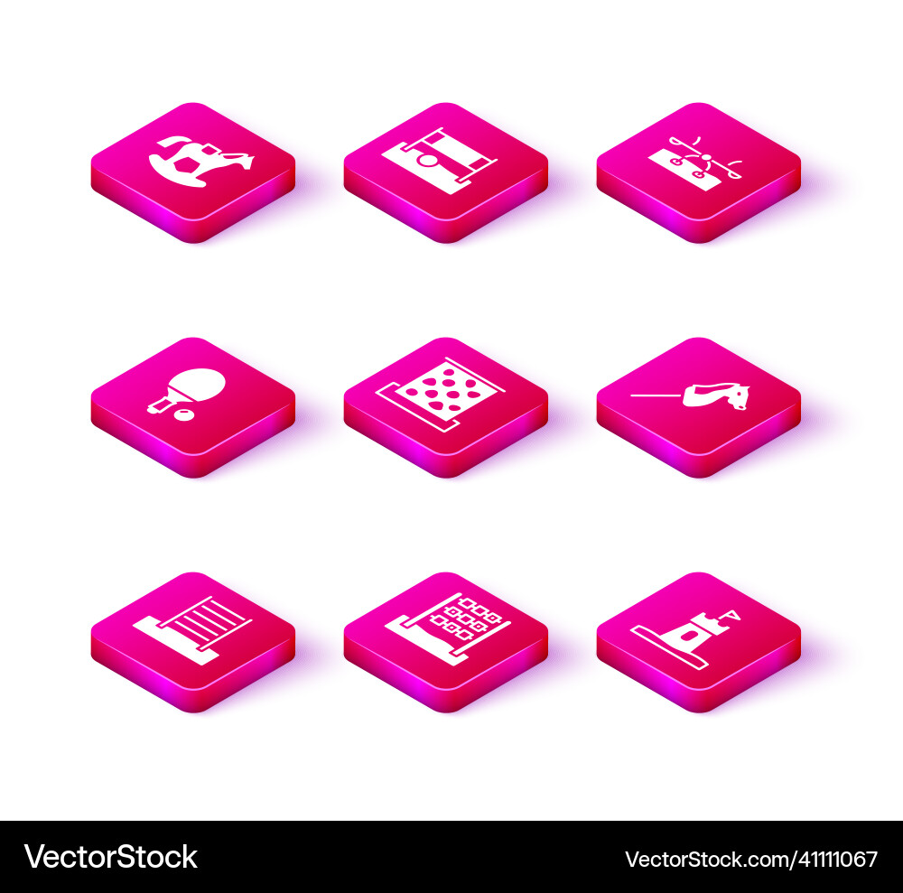 Set swedish wall tic tac toe game racket Vector Image