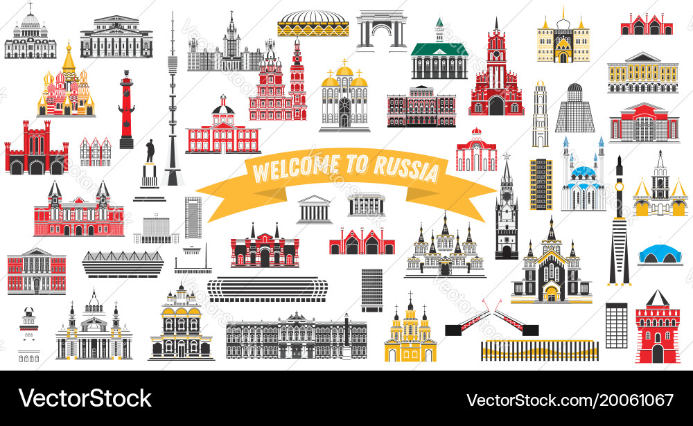 Willkommen in Russland Willkommen in Russland vektorbild