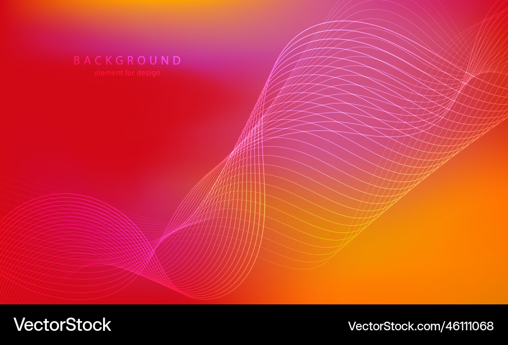 Abstract gradient background wave element Abstract gradient background wave element vector image