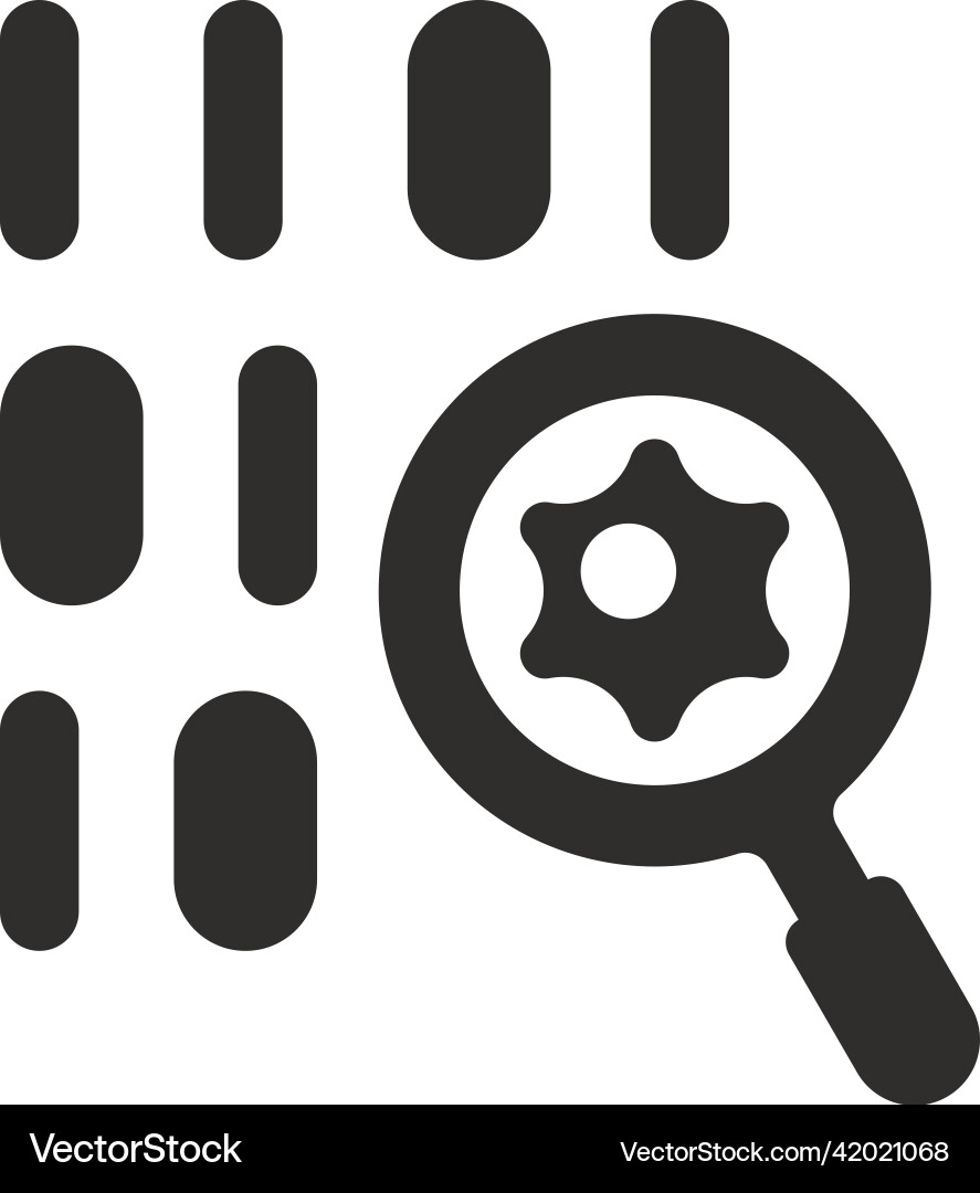 Bug detection icon on white background vector image