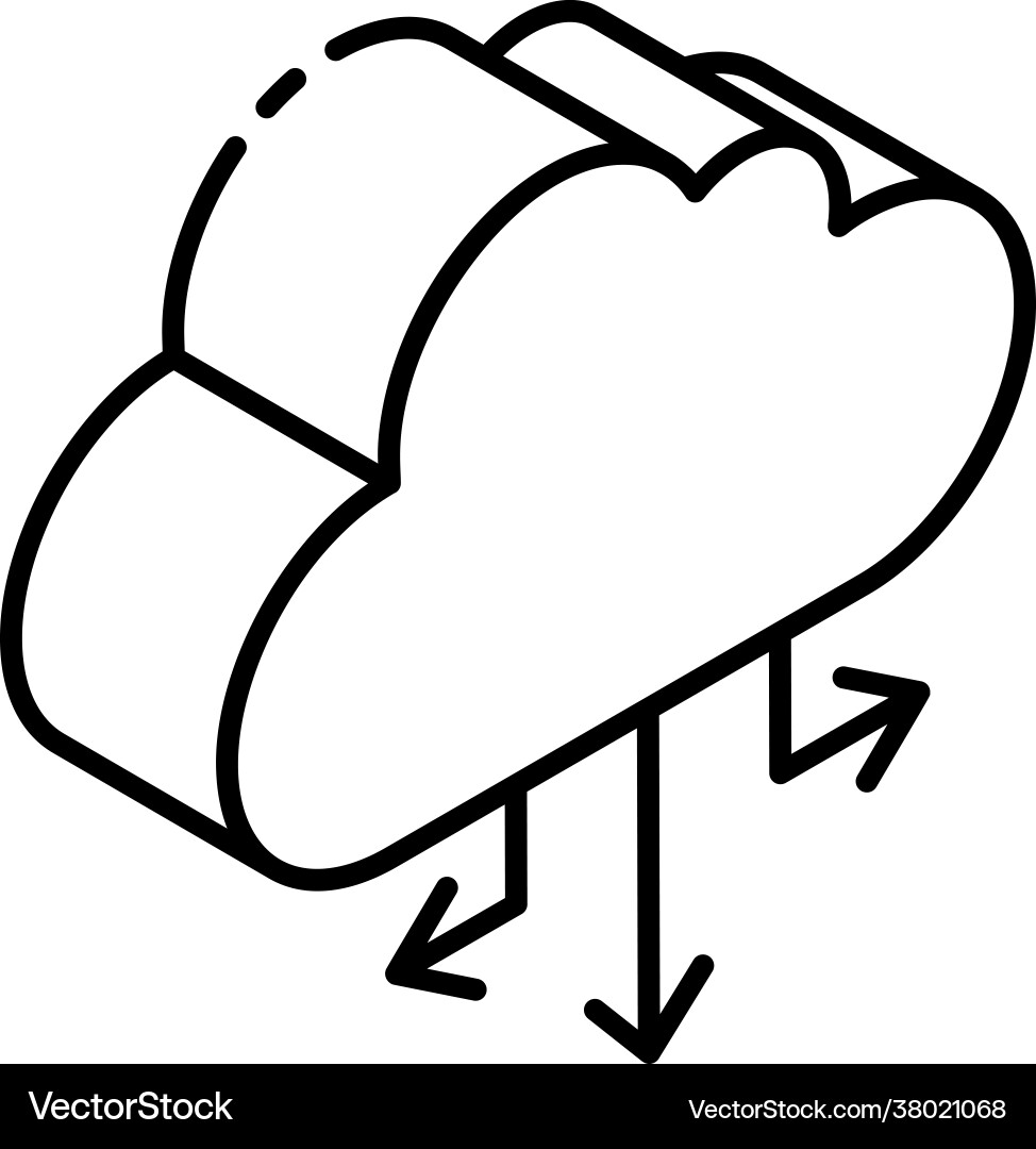 Cloud networking vector image