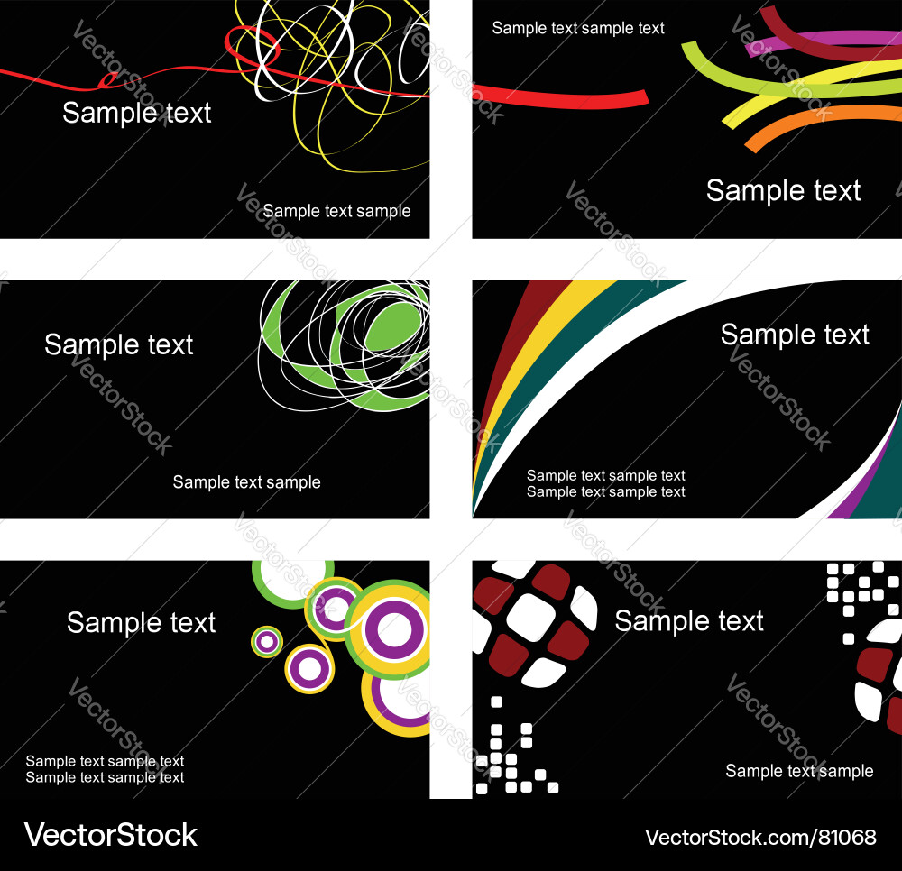 Colorful Circular Pattern Set Vector Image