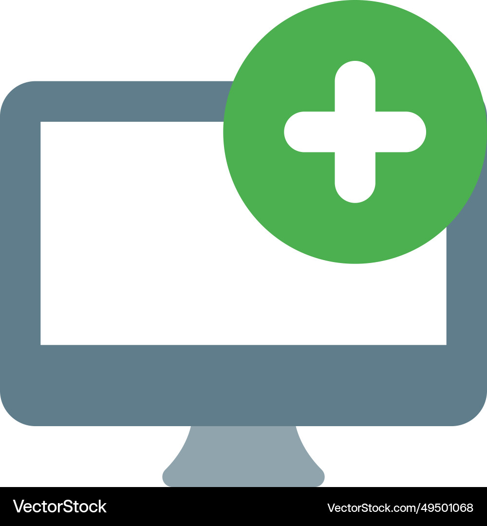 Creating or add new items on desktop vector image