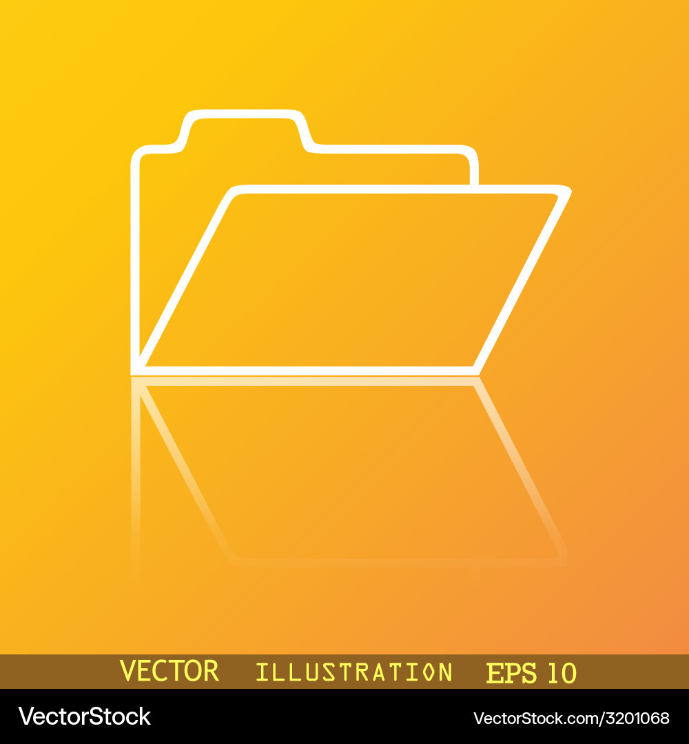 Document folder icon symbol flat modern web design Vector Image