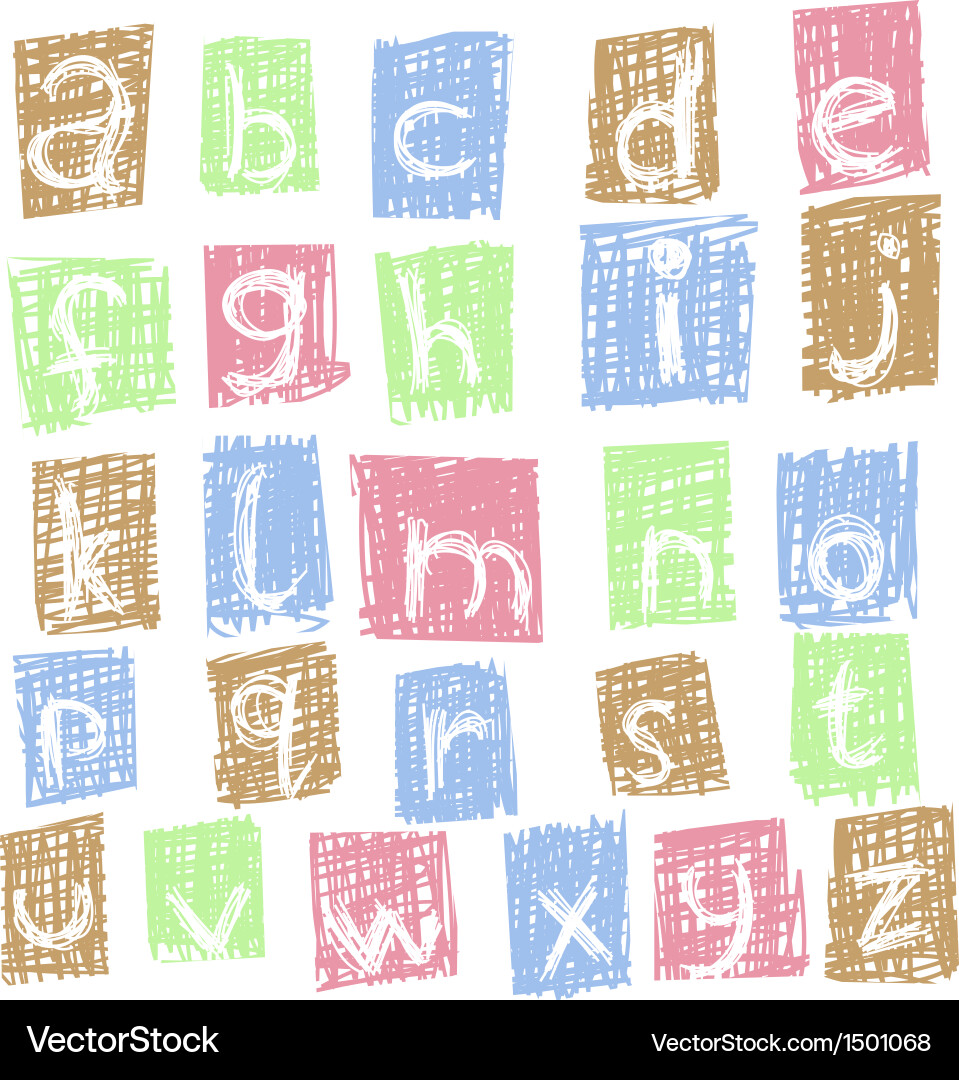 Doodle alphabet 2 Vector Image