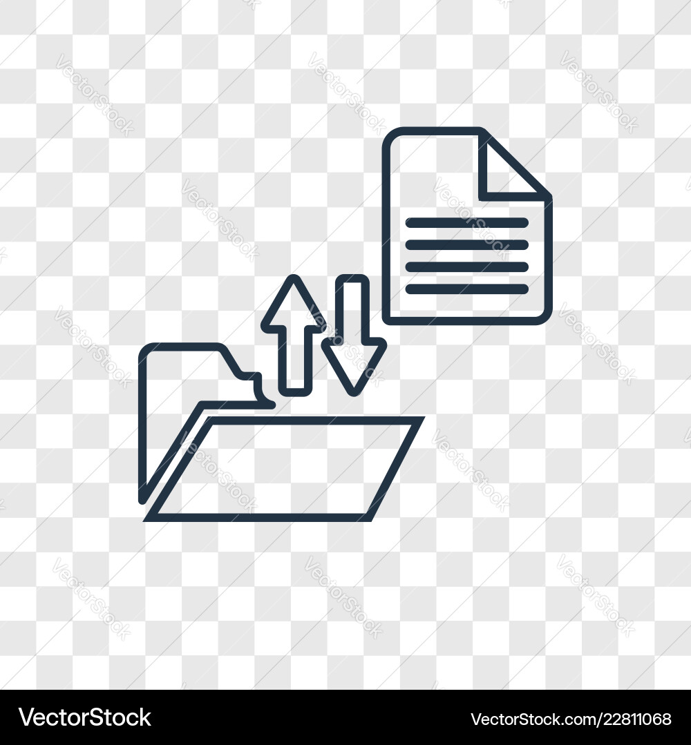 File transfer concept linear icon isolated File transfer concept linear icon isolated vector image