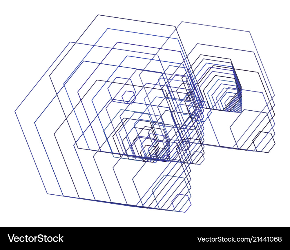 Geometric conceptual background hexagon pattern Vector Image