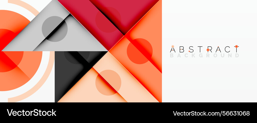 Geometric shapes overlap creating dynamic visual Vector Image