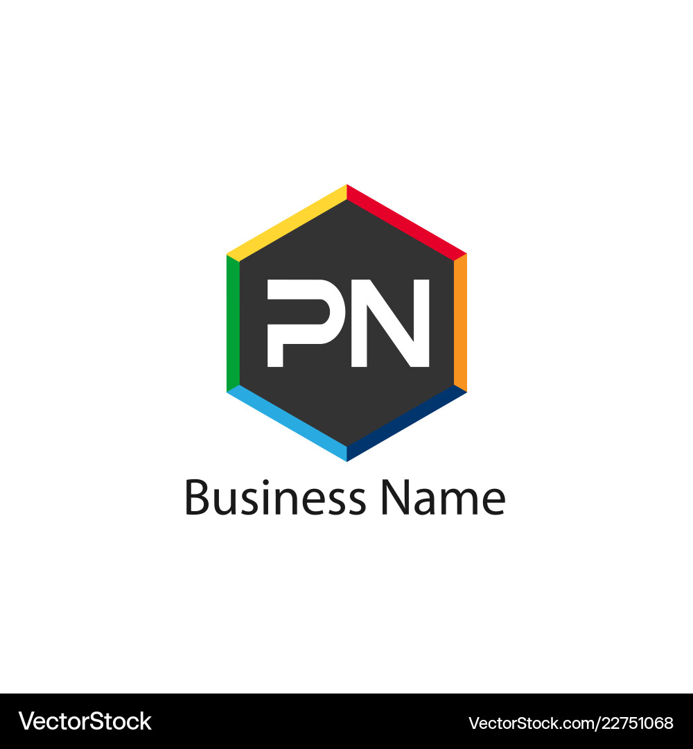 Initial letter pn logo template design Initial letter pn logo template design vector image
