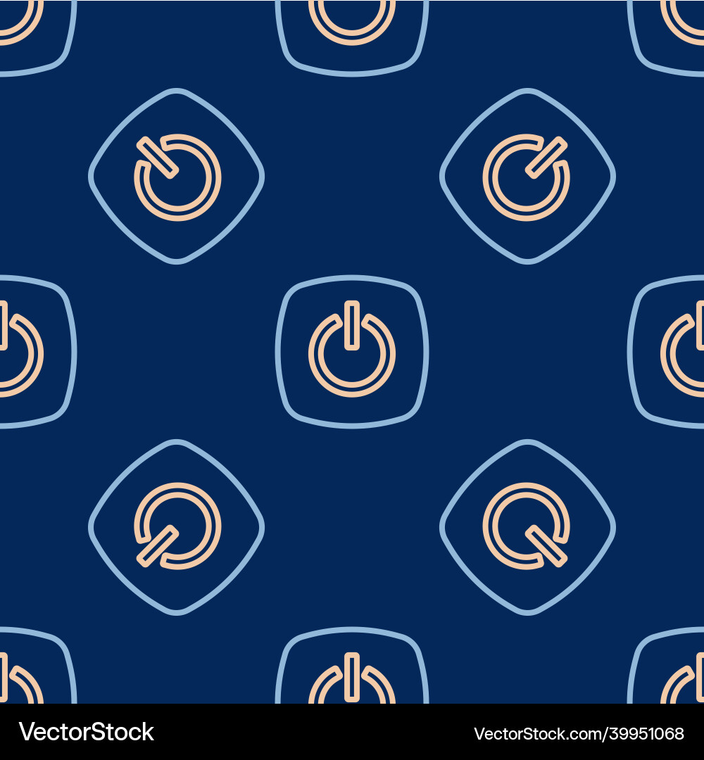 Line power button icon isolated seamless pattern Line power button icon isolated seamless pattern Vector Image
