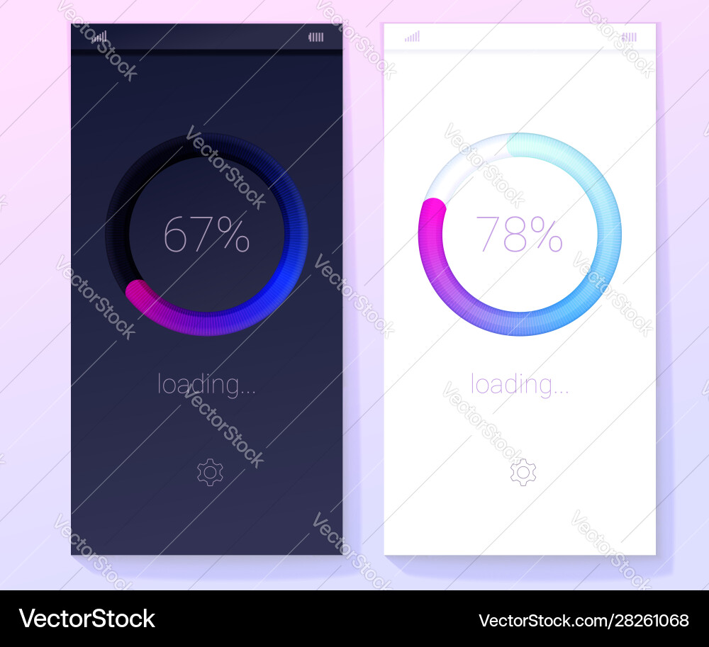 Loading Progress Icons - Web Updates Vector Image