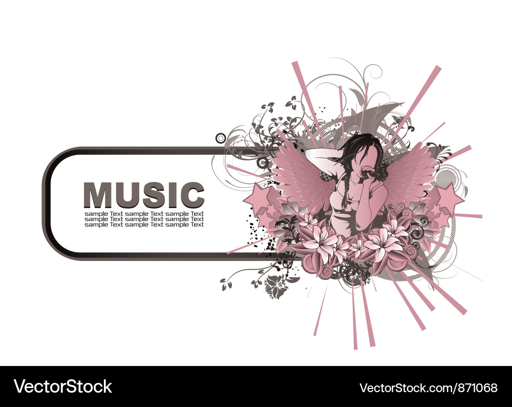Music frame Vector Image