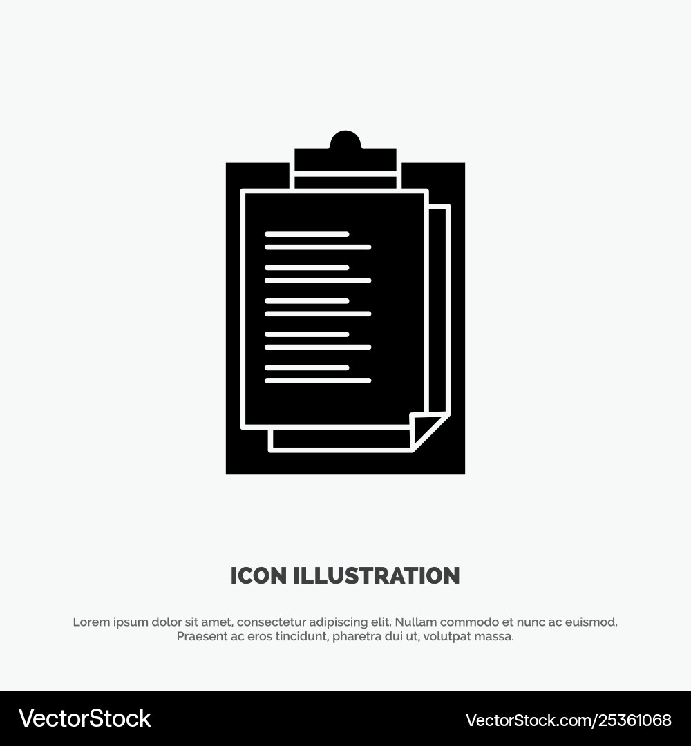 Notepad report card result presentation solid Notepad report card result presentation solid vector image