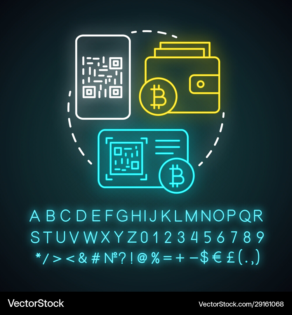 Paper wallet neon light concept icon bitcoins – Royalty-Free Vector |  VectorStock