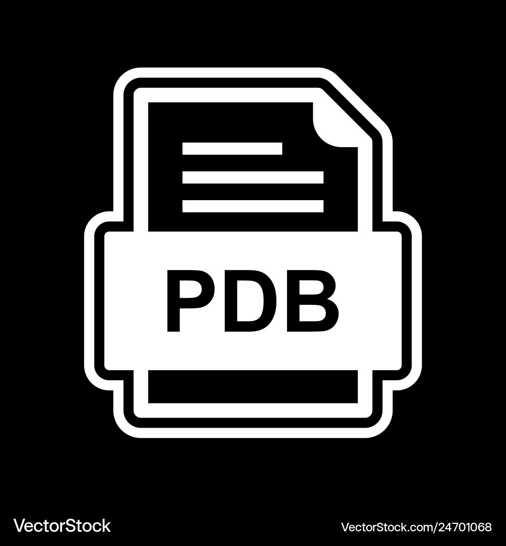 Pdb file document icon vector image