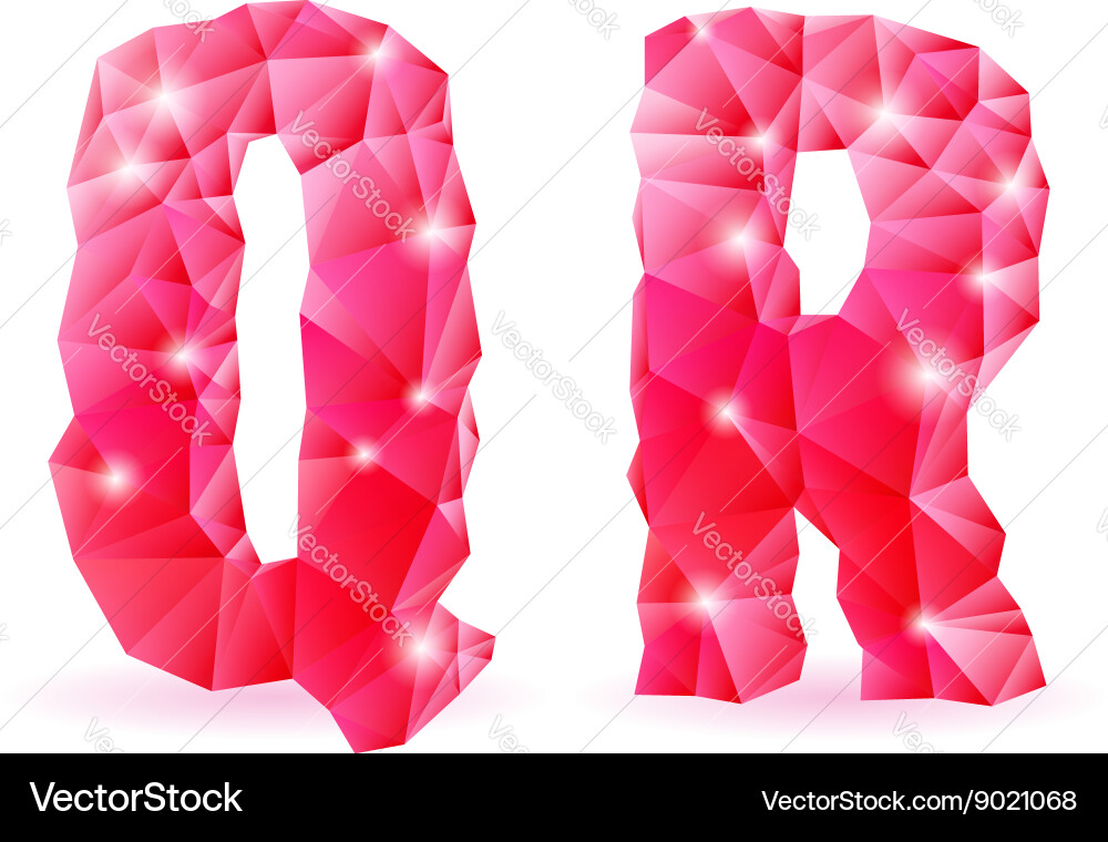 Ruby Crystal Font vector image