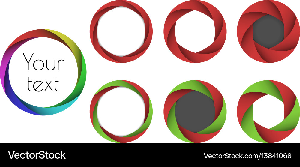 Set 3d frames Vector Image
