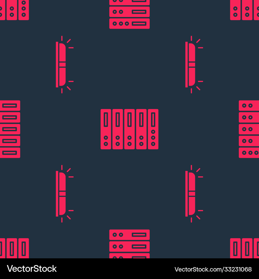 Set flasher siren and server data web hosting Set flasher siren and server data web hosting vector image