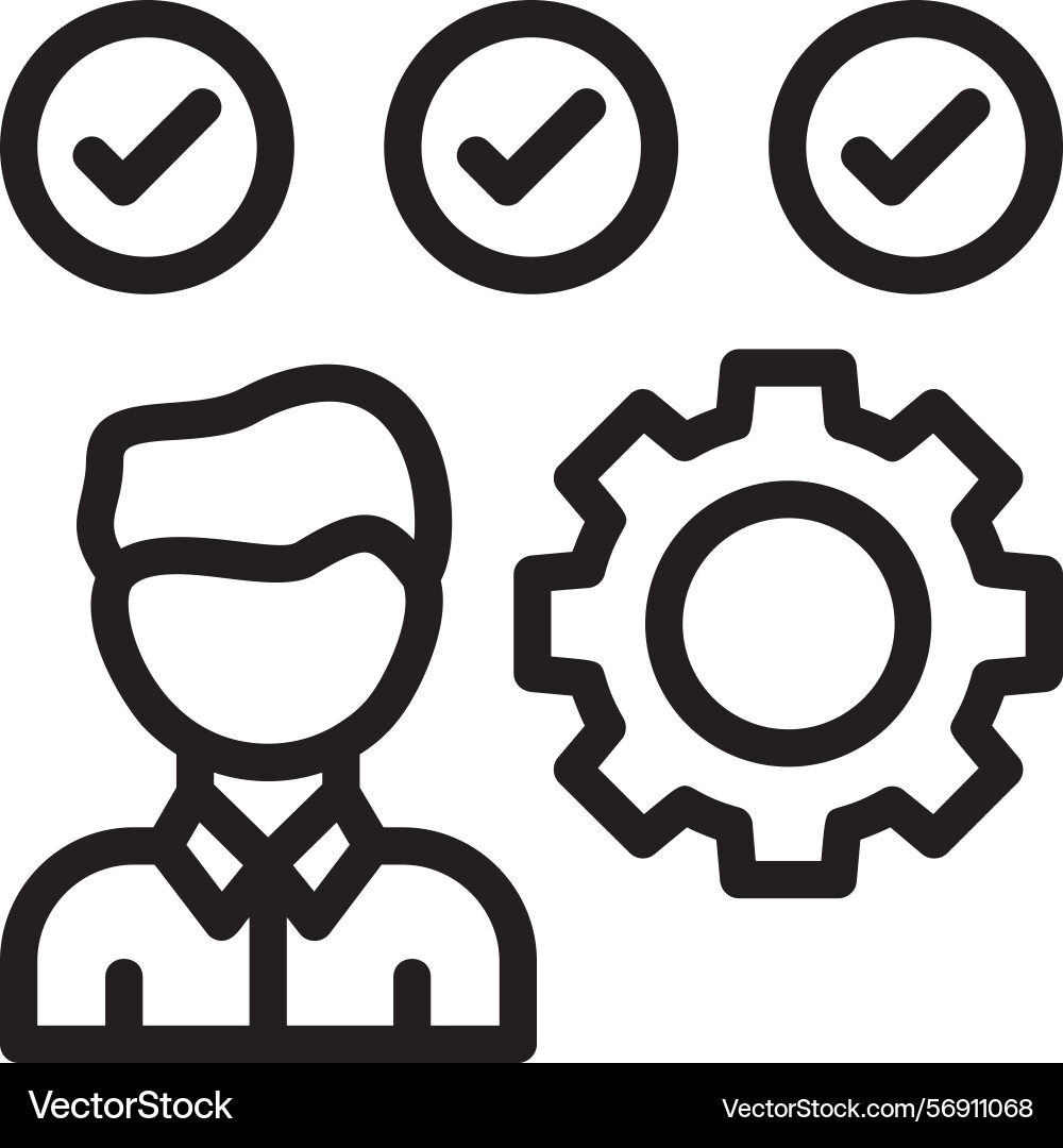 Skills linear style icon design vector image
