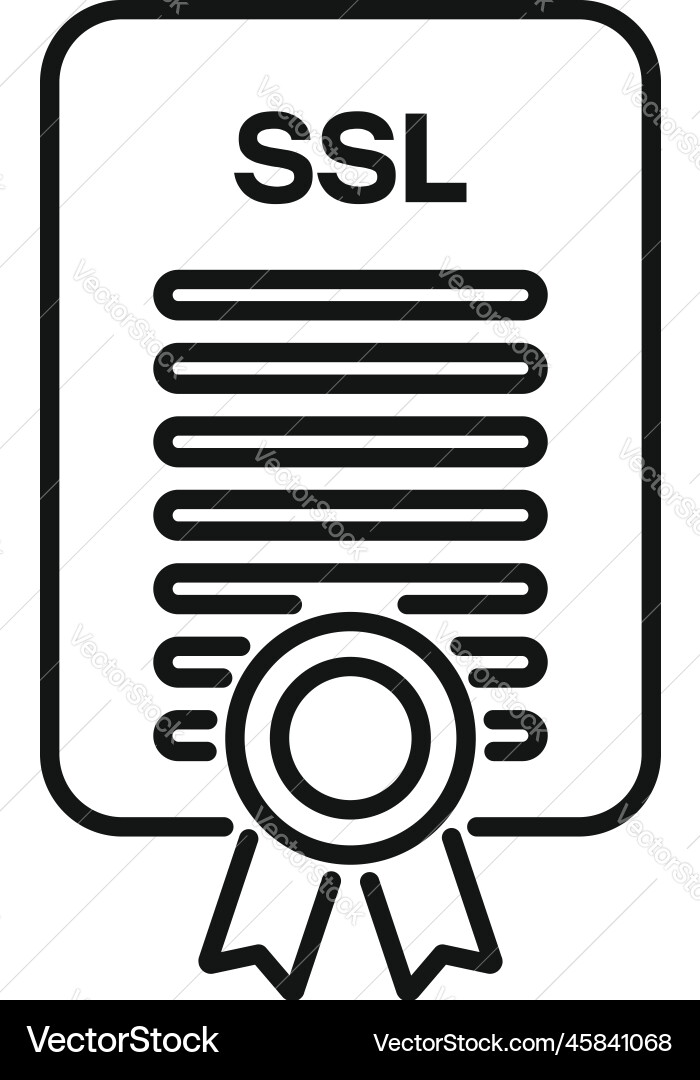 SSL Certificate Icon vector image