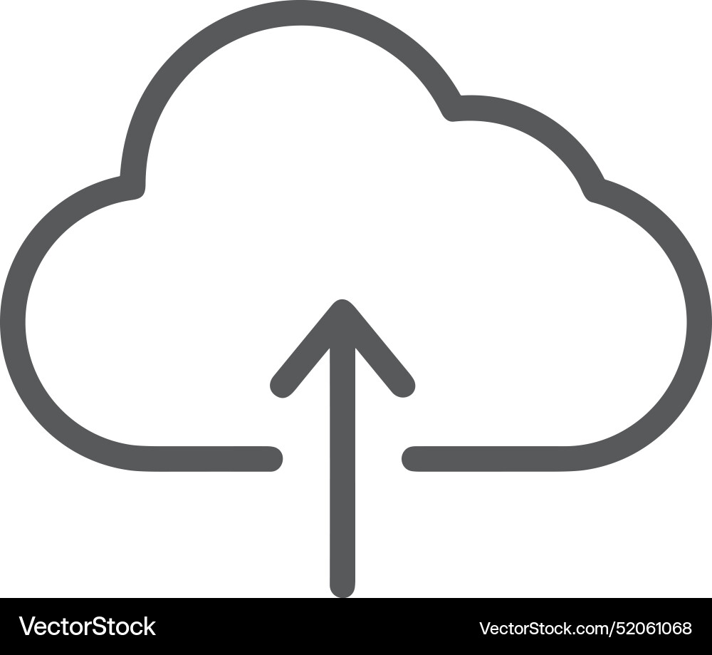 Upload outline icon symbol image Vector Image