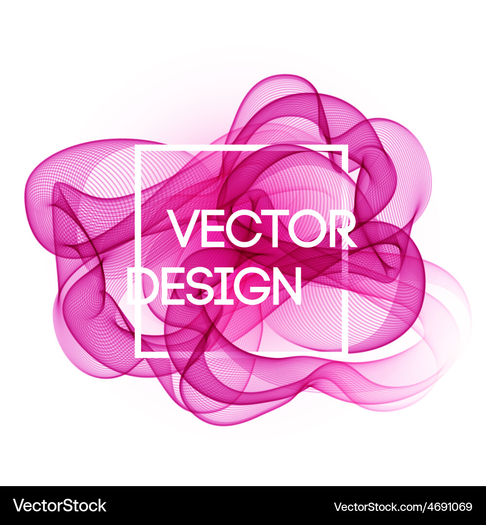 Abstract curved lines background template Vector Image
