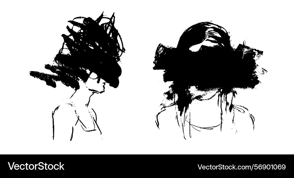 Abstract expressionist depicting Abstract expressionist depicting Vector Image