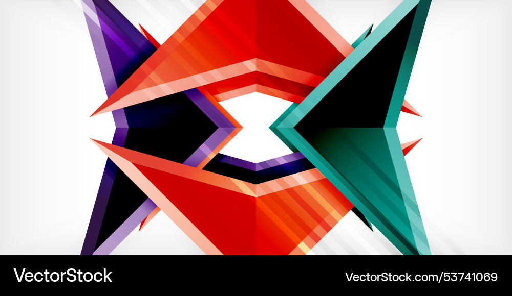 Arrows with 3d effect abstract background vector image
