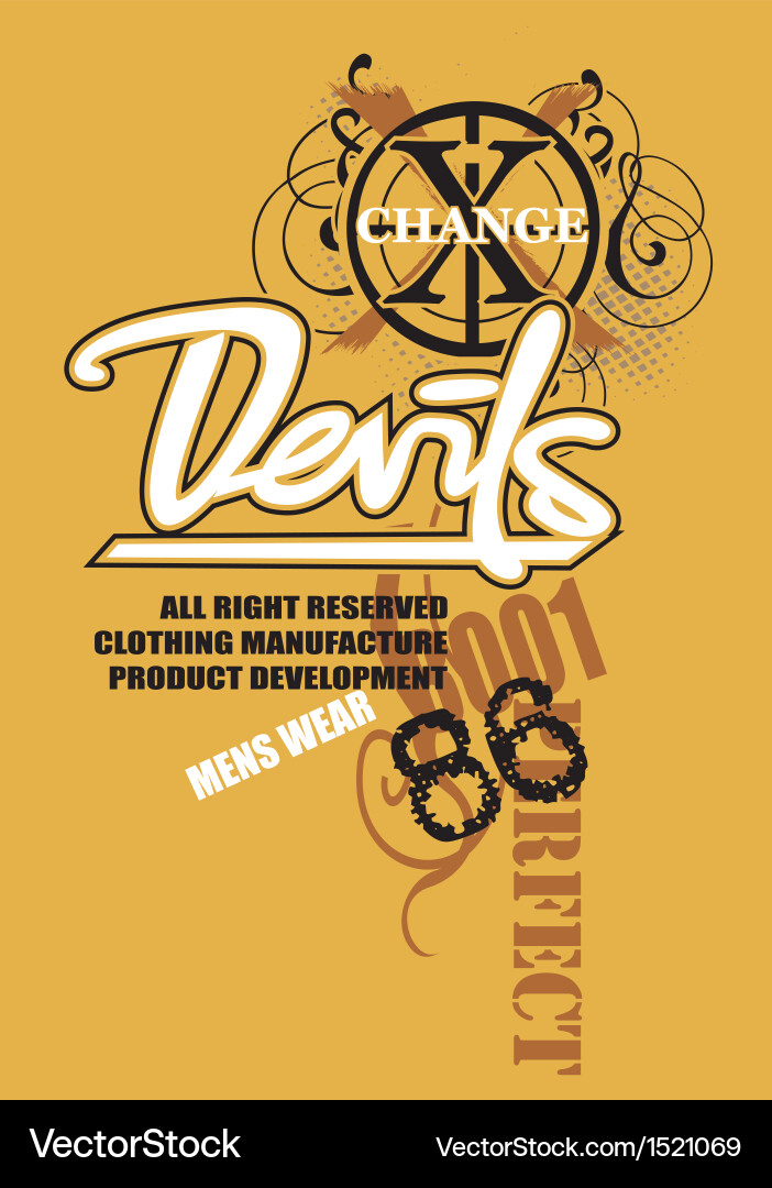 Art design with models devils Vector Image