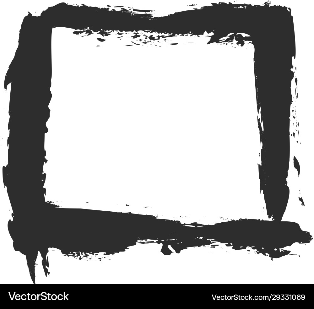 Black ink frame Black ink frame vector image