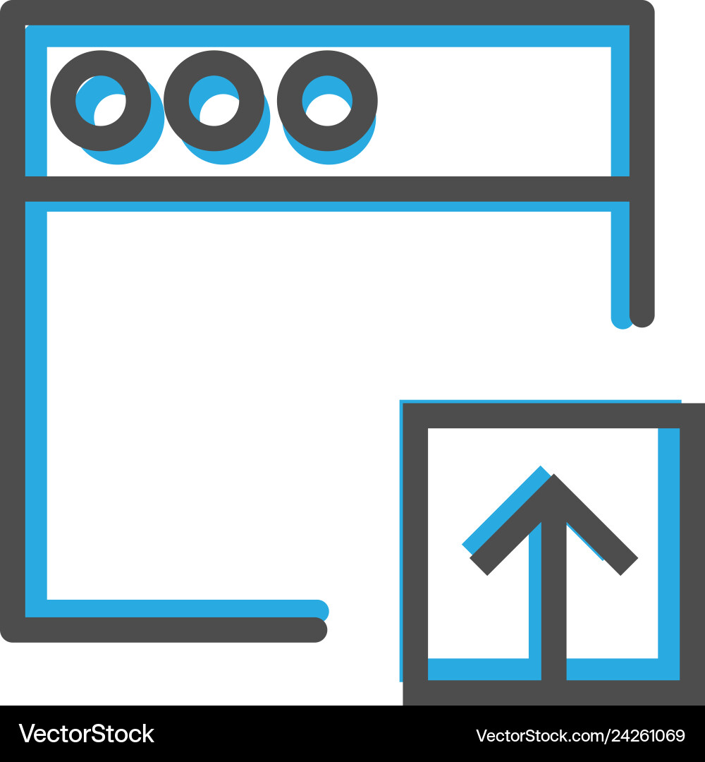 Browser icon design interaction line Browser icon design interaction line vector image