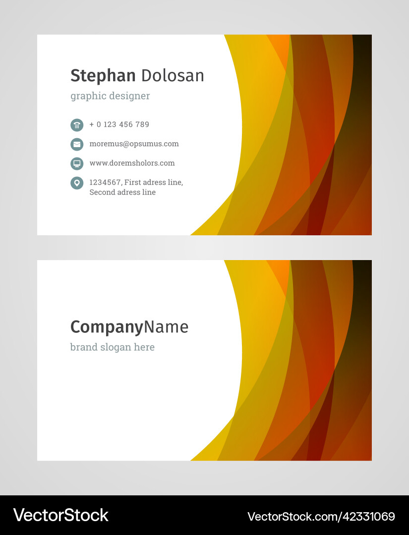 Business card template modern creative and clean Business card template modern creative and clean vector image