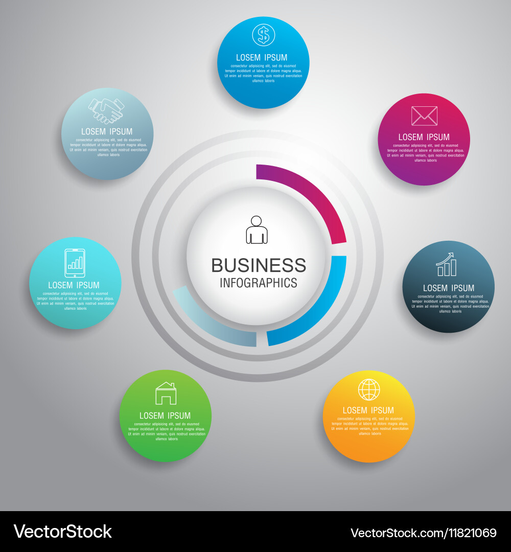 Business Workflow Circle Template Vector Image