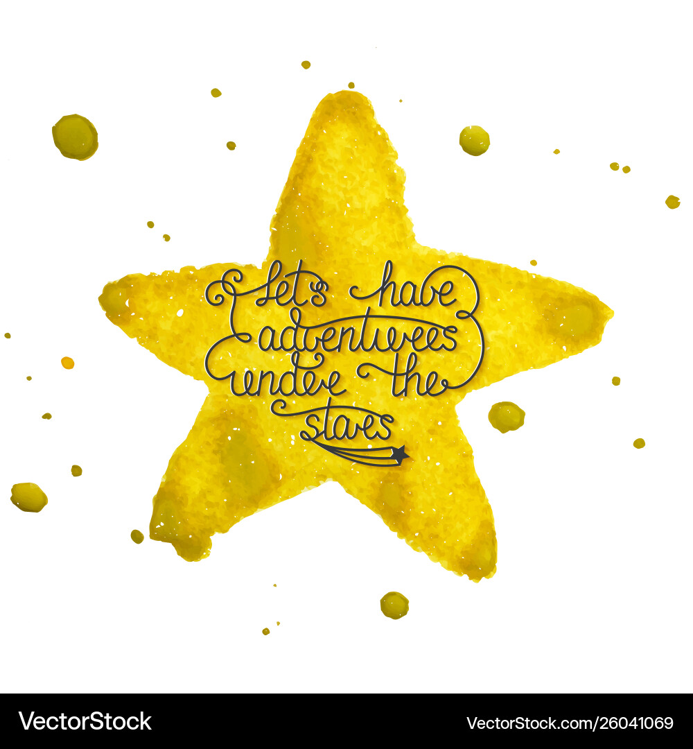 Card with handdrawn typography design element vector image