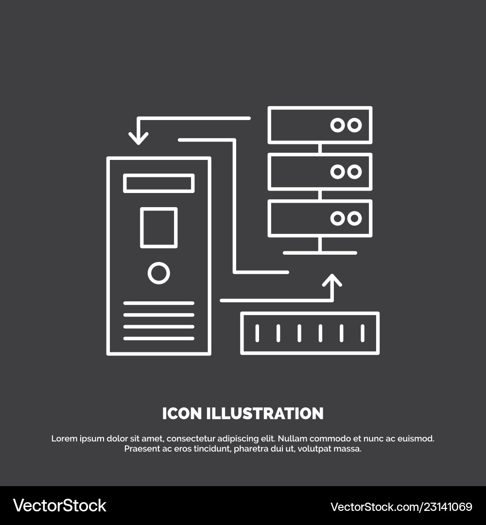 Combination data database electronic information Combination data database electronic information vector image